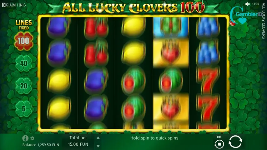All Lucky Clovers 100 — captura